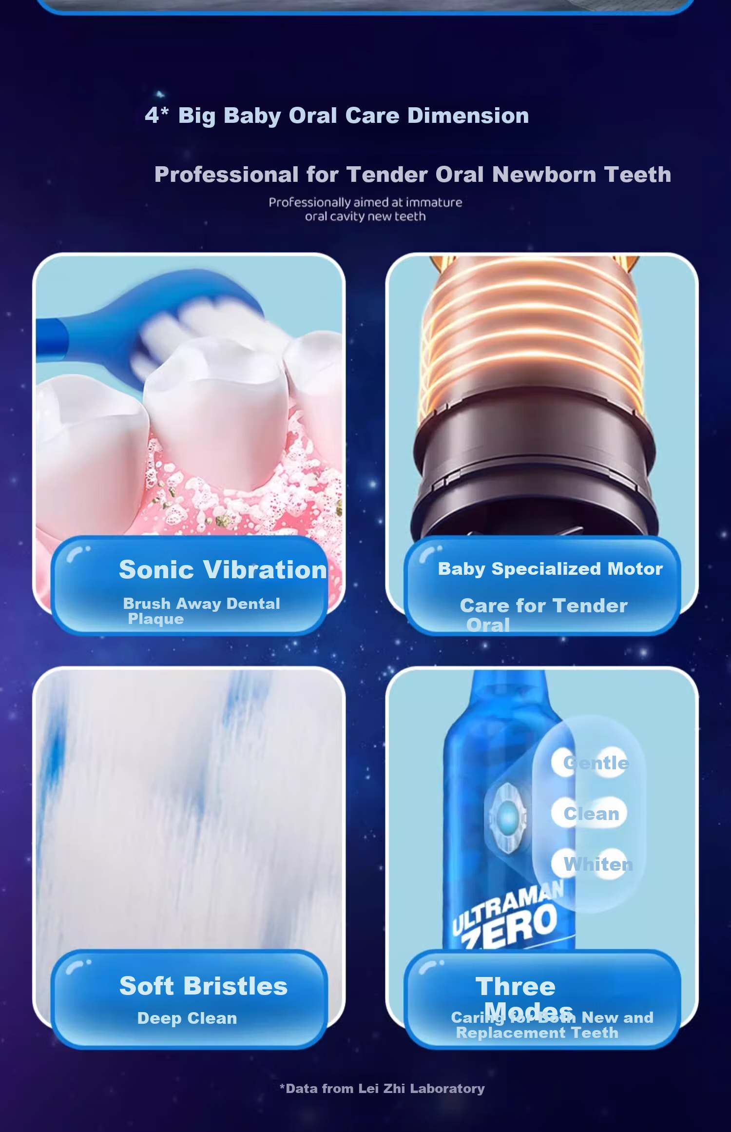 Lingdong Chuangxiang Reiji Sairo Ultraman Children's Toothbrush Retractable Transforming Super Elastic Soft Bristles for Kids Ages 3 to 6-8-12 9