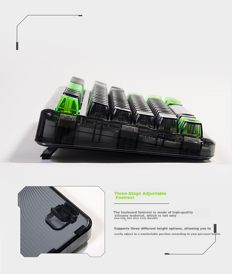 CoolKiller CK75 Super Programmer Wired/wireless/blueTooth Triple-Mode Transparent Customizable Mechanical Keyboard with Ice Blade Switches And Linear Switches 13