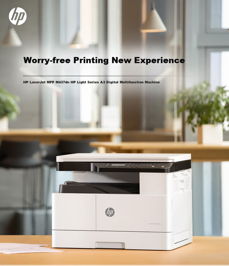 HP M437dn A3 Digital Multifunction Printer, Automatic Duplex Printing for Home Use, Print, Copy, Scan (Upgraded Version of 439dn) 1