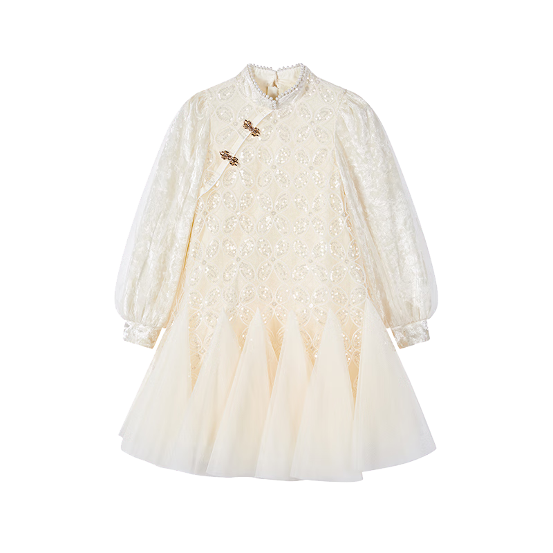 Disney Girls' Dress, Summer 2026 New Style, Fashionable Princess Dress, New Chinese-Style Hanfu Qipao