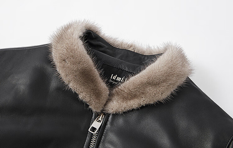 Dme [Manufacturing Sunshine] Winter Luxury Mink Coat with Stand Collar, High Warmth, 90% Duck Down, Women's Sheepskin down Jacket 7