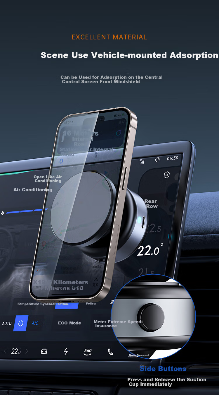 THE TREE Car Phone Holder, Magnetic MagSafe Compatible Car Mount for Tesla And Other Phones 2