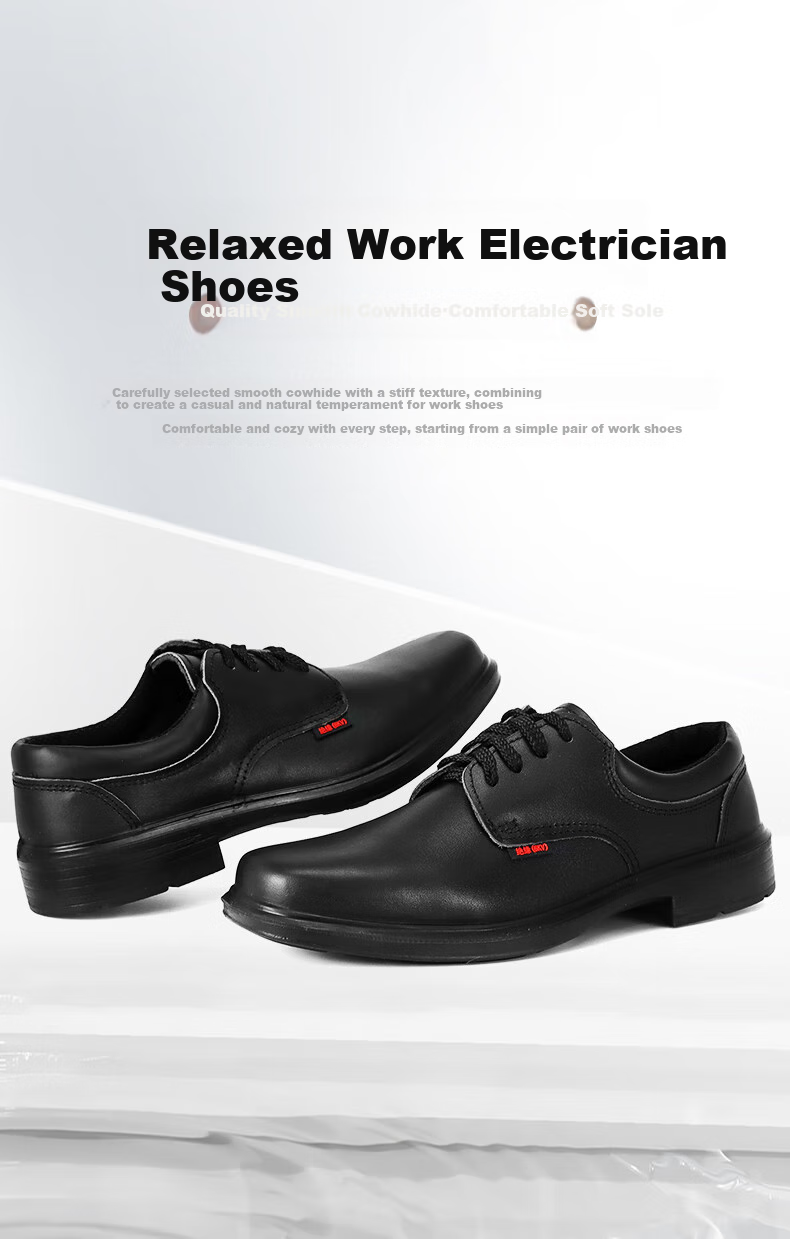 DUNWANG Electrical Leather Shoes, Durable 6kV High-Voltage Insulation Shoes for Men And Women, Safety Protection, Lightweight Soft Sole, 8281 Work Shoes, Size 39 3