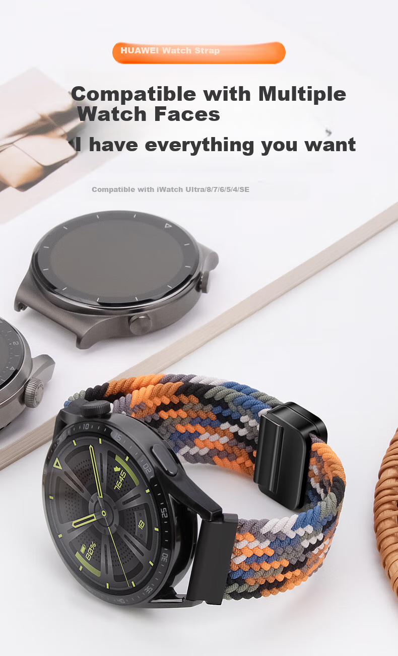 Weiqiantu [Magnetic Woven] Compatible with Huawei GT7/GT6/GT5/Pro, Watch6/5/Pro/4Pro/Buds2 Watch Straps, GT3/4 Pro/Defender 2 Men's And Women's Styles 2