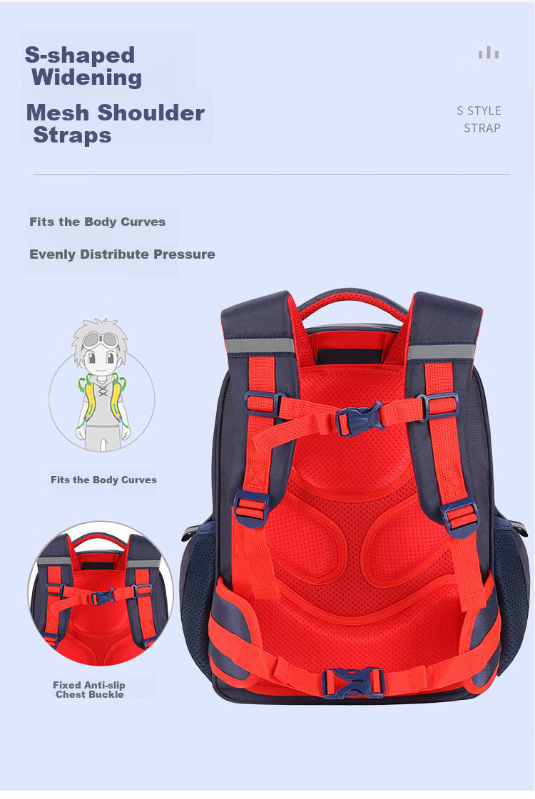 Disney Children's Backpack for Boys, Elementary School Students Grades 1-6, Boys And Girls Spine-Protecting Lightweight Backpack Sm12010 6