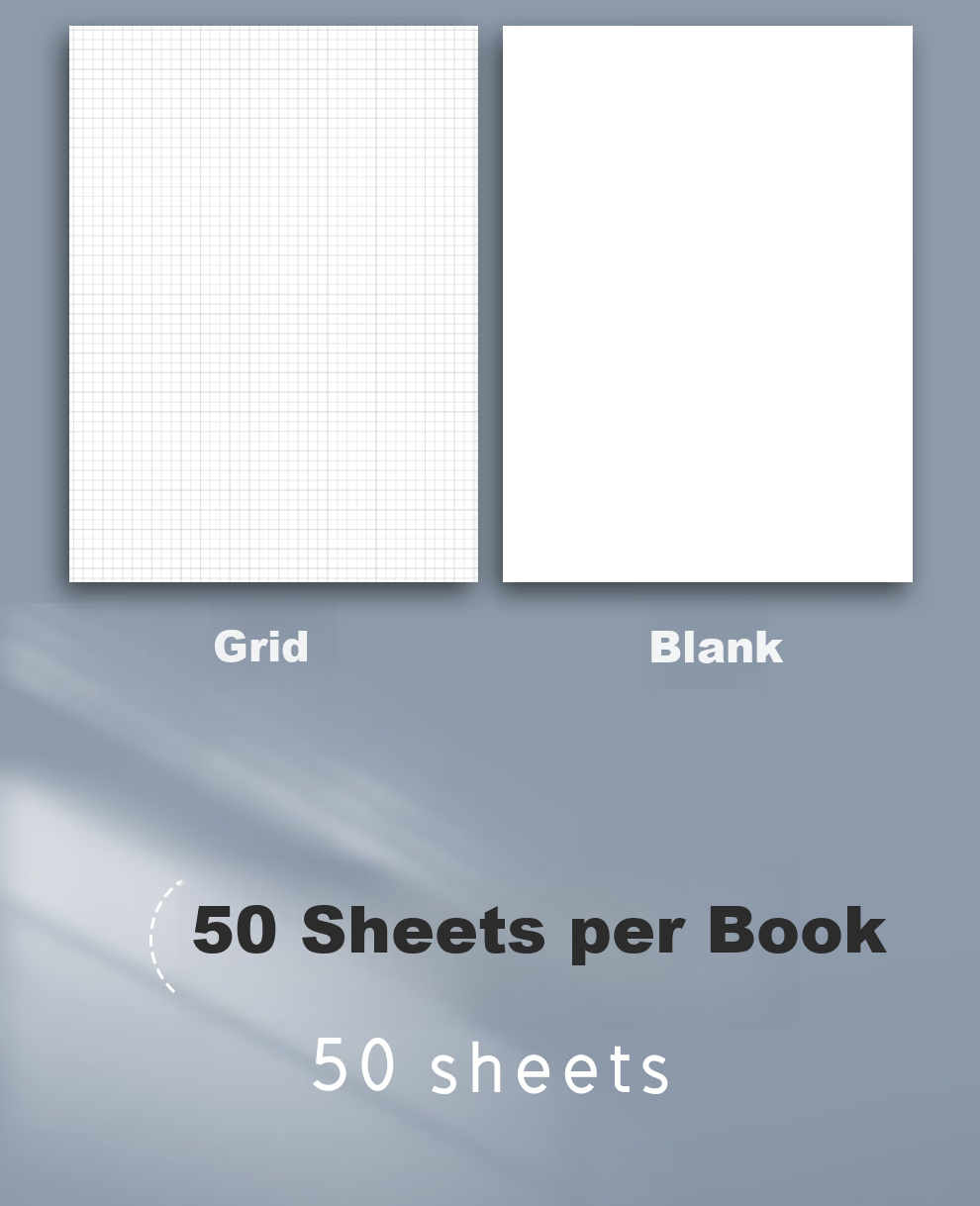 Jiaranheng 10-Pack A4/50 Sheets Kraft Paper Cover Notebooks for College Students, Postgraduate Exam Preparation, High School And Middle School Homework, Large Size Ruled Notebook, Office Temporary Use Notebook 3