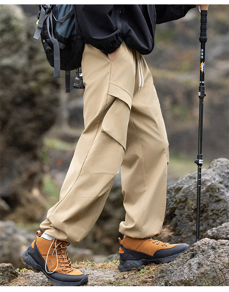 JEEP Men's Casual Pants, Cargo Pants for Spring And Summer, Hiking Trousers, Outdoor Sports Pants for Men, Khaki, Size M 5