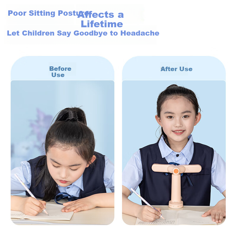Deli Posture Corrector, Anti-Lowering Head Writing Correction Device, Elementary School Student Myopia Prevention, Hunchback And Slouching Correction, Rotatable And Foldable, Study And Reading Posture Corrector, Birthday And Graduation Gift for Boys And Girls