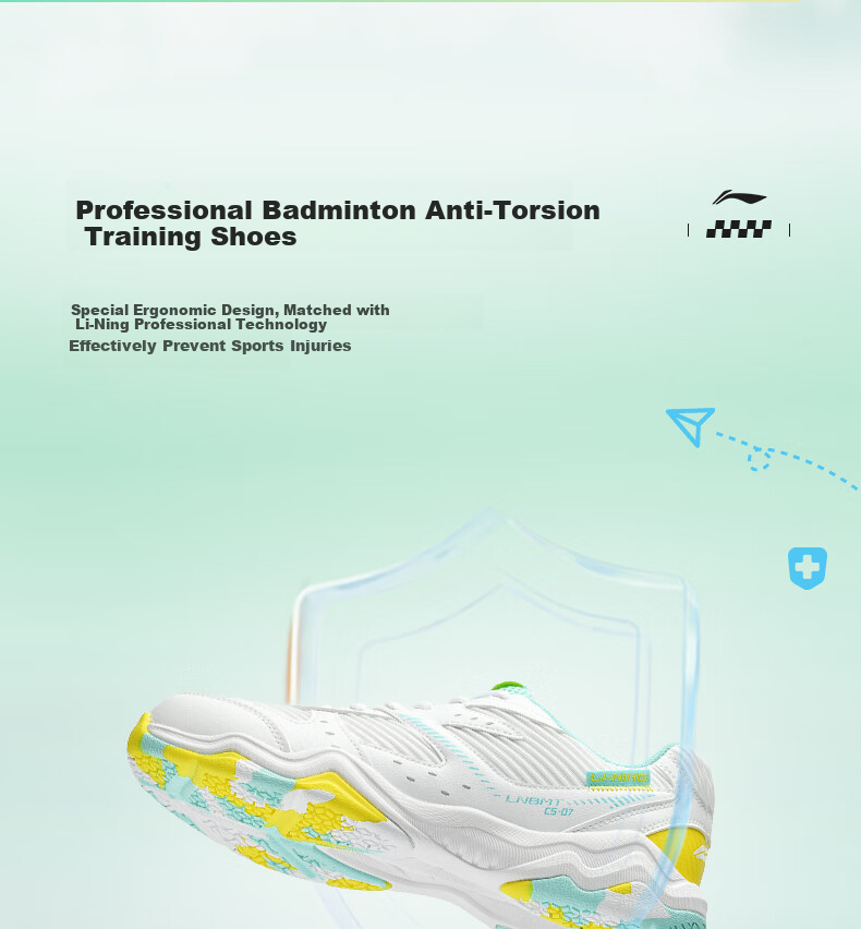 Li-Ning Badminton Shoes, Unisex Longfeng Professional Competition Training Shoes, Sports Shoes, Non-Slip, Wear-Resistant, Breathable And Comfortable, Size 44 3