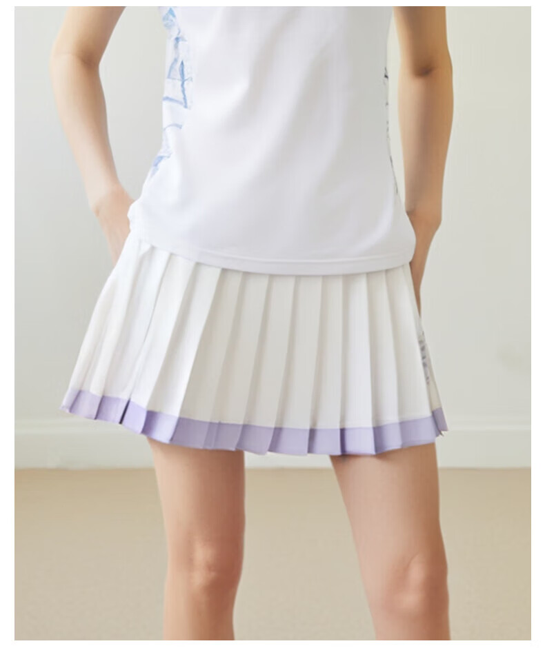 YONEX Badminton Dress for Women, Tennis Sports Skirt for Training And Competition, 220145TCR, White, Size O 6