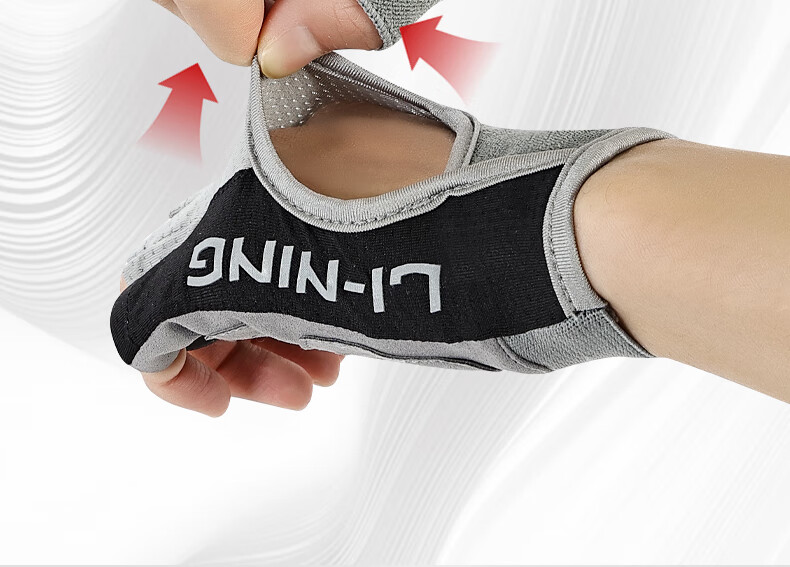 Li-Ning Fitness Gloves for Men, Sports Cycling Fingerless Gloves, Non-Slip Anti-Callus Weightlifting Climbing Outdoor Windproof Gym Training Durable Women's Gloves 13