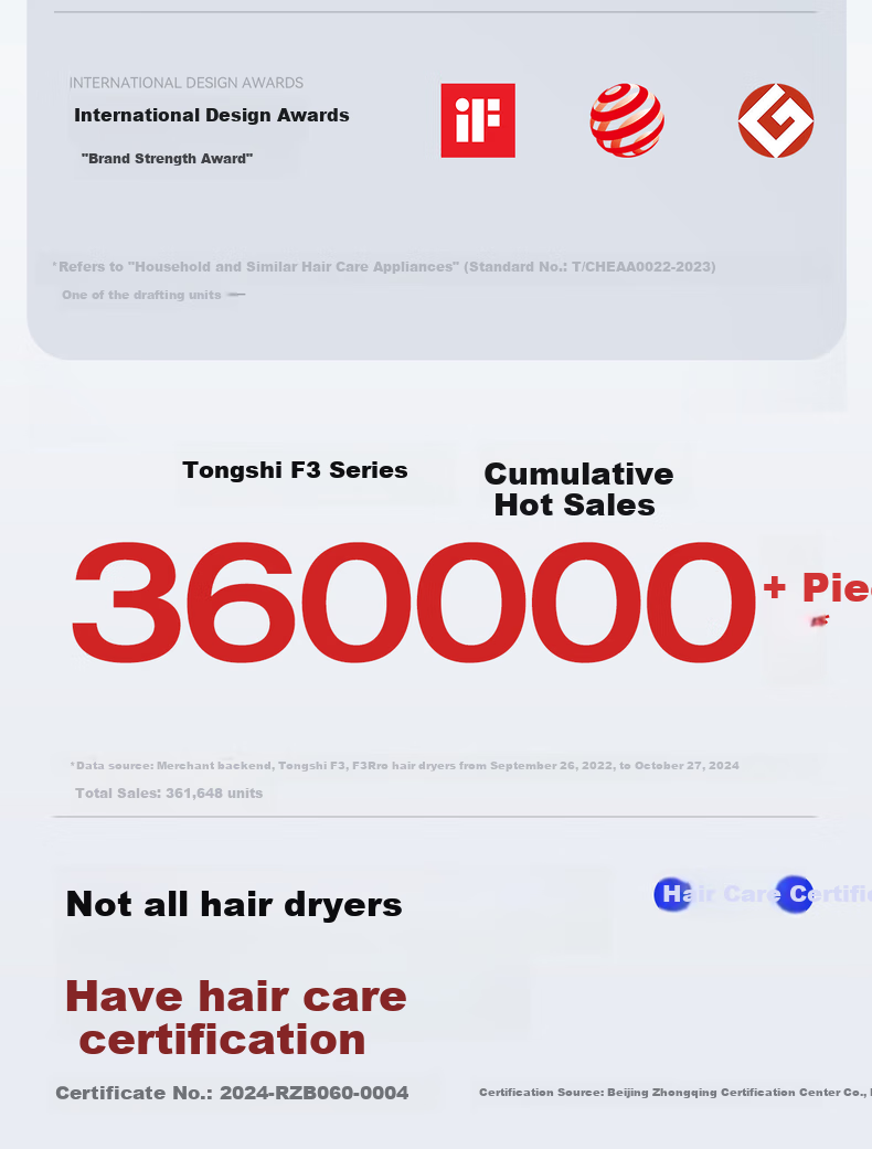 T-FLASH Aiqi F3pro High-Speed Hair Dryer, Plasma Hair Treatment, Constant Temperature Quick-Drying, Non-Damaging to Hair, Home Use, for Women, Electric Hair Dryer, Birthday Gift for Girlfriend, Practical Father's Day Present 5