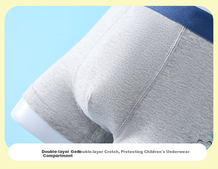 LangSha Children's Underwear, Boys' Boxer Briefs, Cotton Shorts for Older Kids, Student And Teenage Shorts, Four-Pack 11
