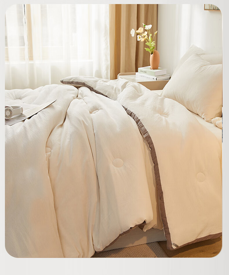 Grace 100% Xinjiang Cotton Quilt, Class A Spring And Autumn Cotton Comforter, Student Dormitory Blanket, 150*200cm, 6 Jin (3 Kg), Moonlight White 8