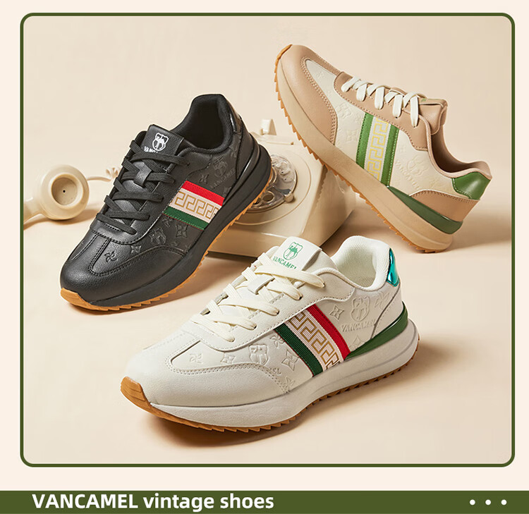 VANCAMEL Men's Sneakers, Versatile Forrest Gump Shoes for Spring, Outdoor Casual Running Shoes for Men, Style 002, Black, Size 36 9
