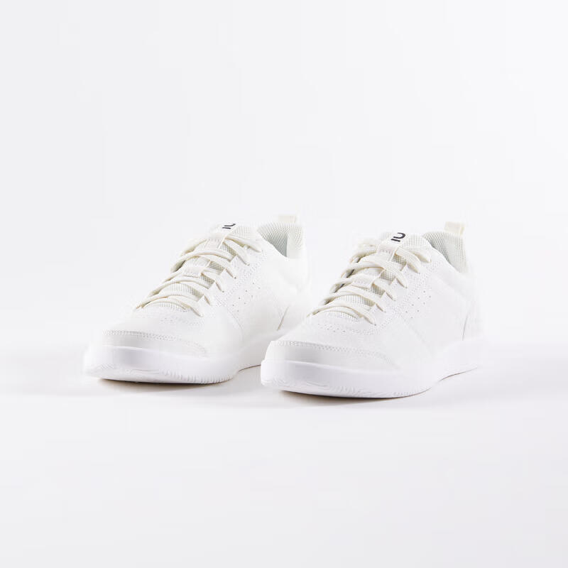 DECATHLON White Sneakers, Skateboard Shoes, Tennis Shoes, Shock-Absorbing, Breathable, Couple Shoes, Off-White, Size 41-4423219