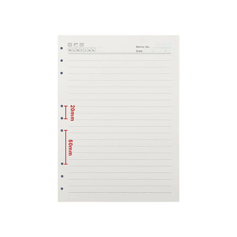 Chaoyou [Best Seller] 9-Hole B5 Lined Refill Paper Insert 6-Hole A5 Diary Replacement Sheets Nine-Hole B5 Inner Pages B5 Lined Refill 057
