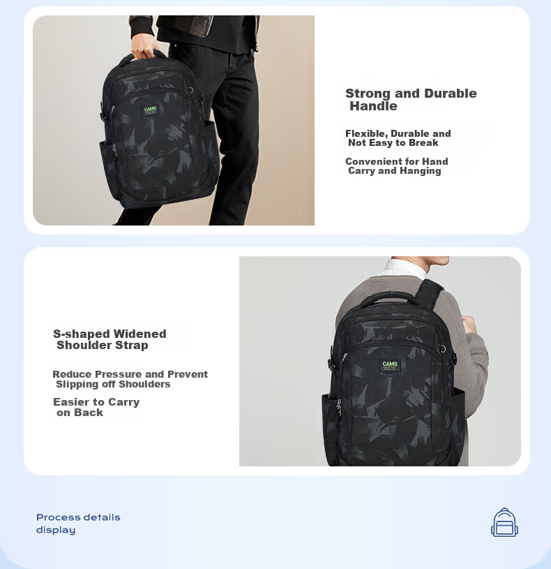 CAMS 2.0 Cloud-Feel Suspended Weight Reduction Backpack for Middle And High School Students, Large Capacity Lightweight Spine-Protecting Shoulder Bag for Men And Women S09602 8