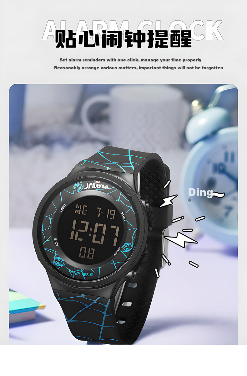 Disney Boys' Watch Student Teen Schoolboy Middle High School Calendar Luminous Waterproof 13