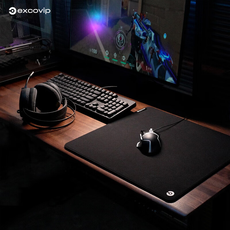 EXCO Mouse Pad, Ultra-Soft, E-Sports FPS Smooth Surface, 450*400*4mm, Solid Color, Professional Gaming, Large And Small Sizes Available, Computer Desk Pad with Locked Edges, 0339 3