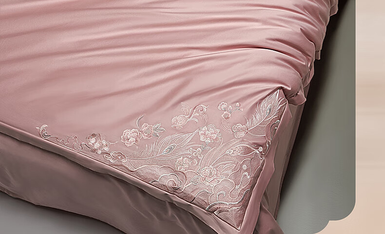 Bailisi Home Textile Four-Piece Set, 100-Count Long-Staple Cotton High-Count Sateen Bedding Set Including Bedsheet, Duvet Cover, And Quilt 5