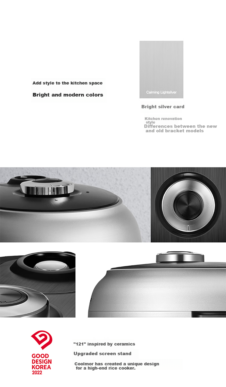 CUCHEN Korean Imported Rice Cooker Dual Inner Pots Replaceable 0-Coating Inner Pot 3L Household IH Electromagnetic 2.1x High-Pressure Heating Multifunctional Rice Cooker [New Arrival] 5