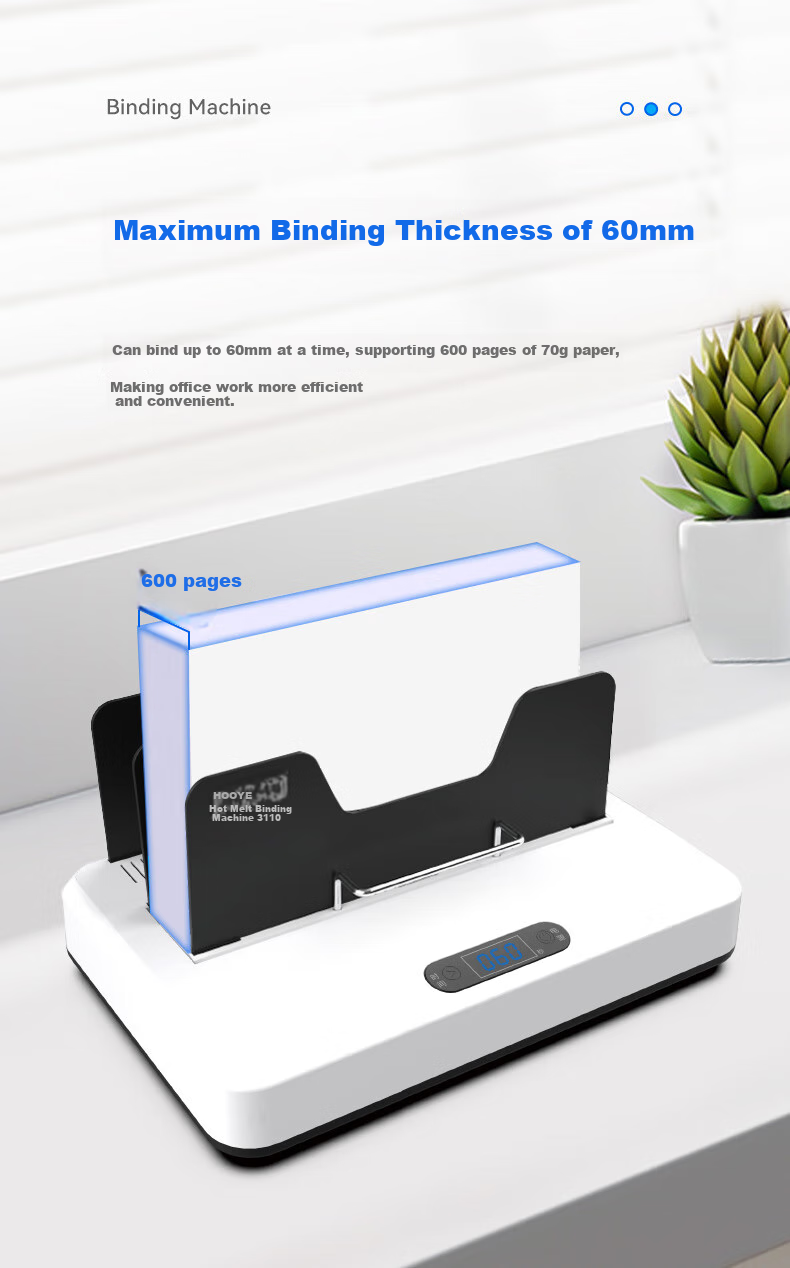 HOOYE Thermal Binding Machine Contract Tender Document Financial Voucher Thermal Binding Machine for Binding 600 Pages 3110 8