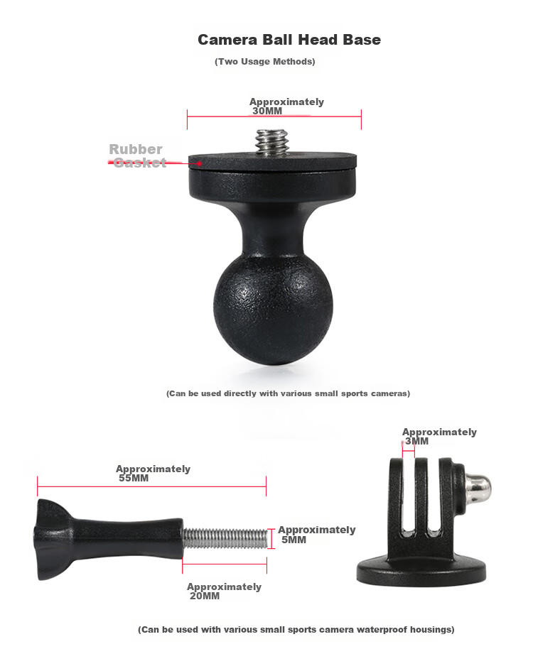 MOTOWOLF Motorcycle Dash Cam Bracket, Motorcycle Travel Riding Sports Camera Live Streaming Gimbal Mount, Modification Accessories 13
