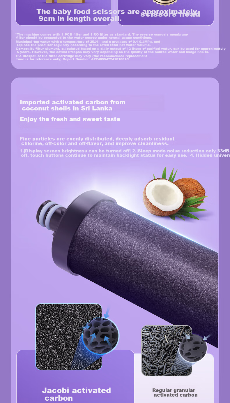 ECOWATER Water Purifier for Home Kitchen Under-Sink Equivalent 1400G Long-Lasting RO Membrane Reverse Osmosis Fresh Water Dispenser with Zero Stale Water, Baby-Friendly Water Venus MAX Compact Household Appliance Subsidy ERO188-2 7