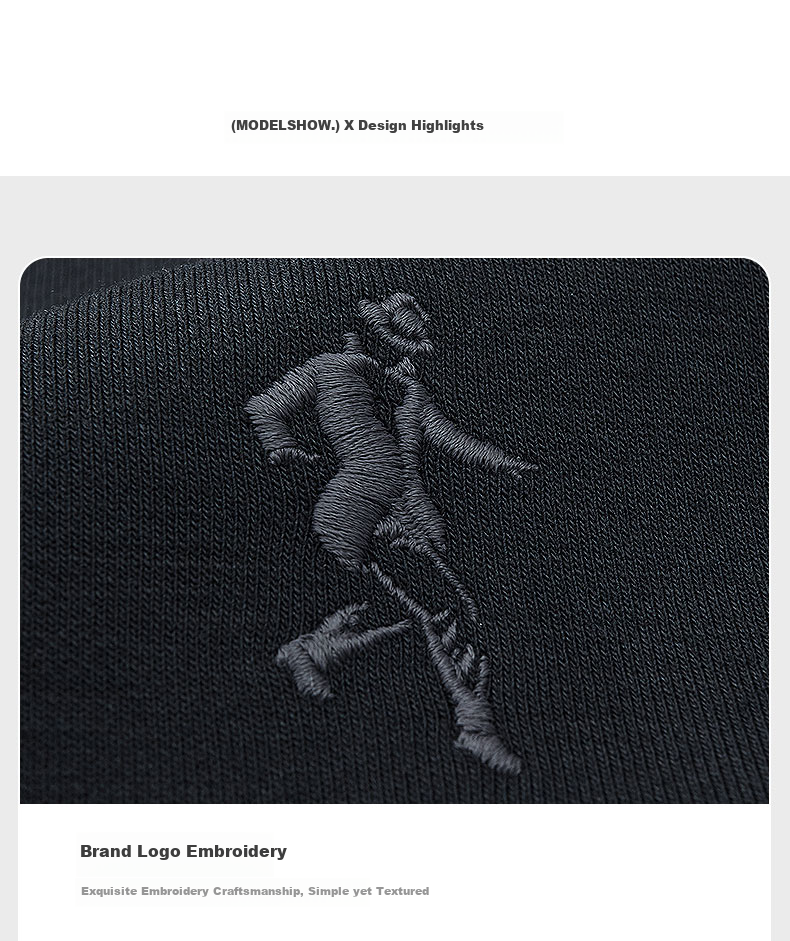 DANCING WOLVES [Modal + Wool] Autumn And Winter Simple Open-End Versatile Casual Men's Sweatshirt, 001 Black, Size 170 3