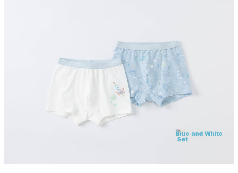 DAVE & BELLA [Two-Pack] Boys' Elastic Boxer Briefs 2024 Children's Boxer Shorts Baby Underwear 16