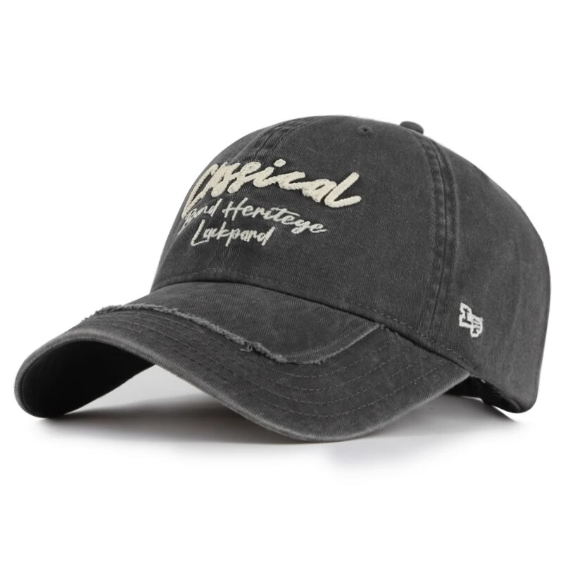 LACKPARD Versatile Baseball Cap for Men And Women, Spring And Summer Soft Top Fashion Face-Slimming Sun Visor Hat, Dark Gray, Adjustable