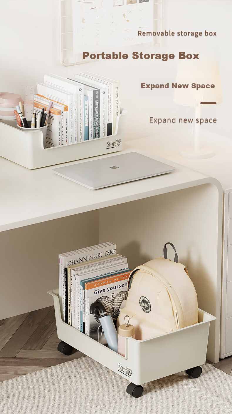 EACHY Desktop Book Storage Rack, Desk Organizer, Multi-Layer Acrylic File Holder, Space-Saving Gadget - Transparent, Five Layers 1
