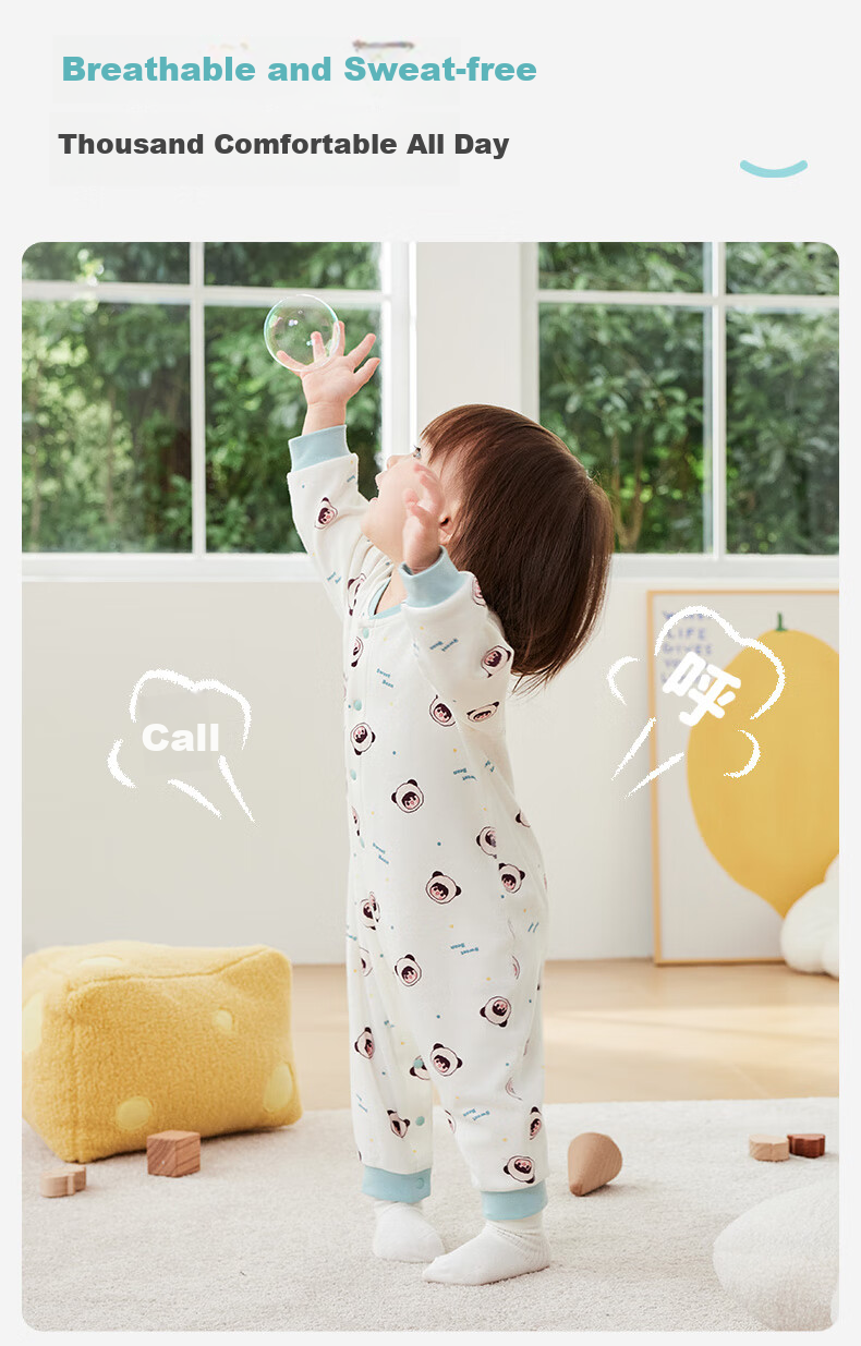 Ibaby ×outlast Space Technology Constant Temperature Onesie, PaoPaoMaTe 2 Pieces Rabbit Drum Hand 100 6