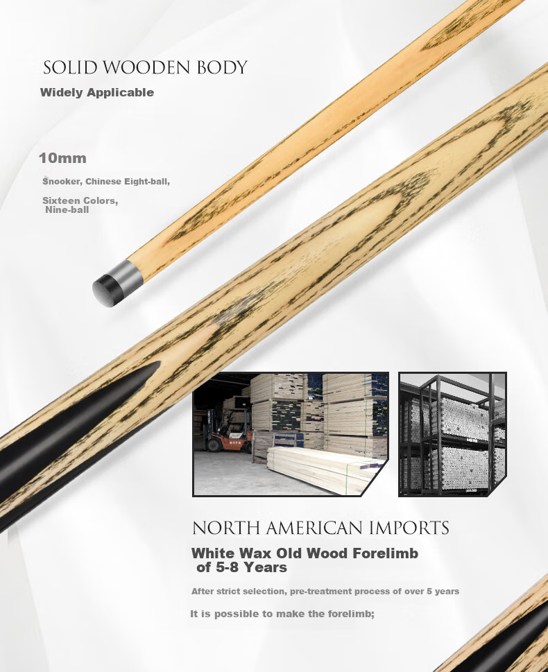 Aomi Xianyan Billiard Cue, Detachable 9.5mm Black 8 Snooker Cue, Small Tip 16 Color Black Eight Ball Cue, Pool Cue 8