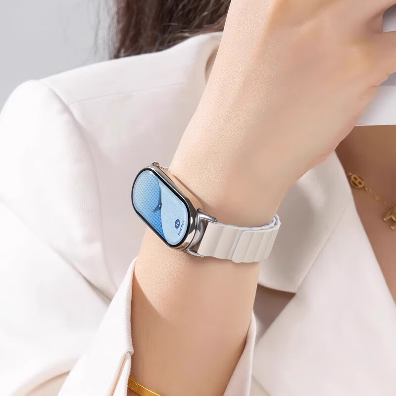 Ремешок Iboann для Xiaomi Mi Band 9/10, магнитный, универсальный, керамический, для умных фитнес-часов, аксессуар с быстросъемным креплением для мужчин и женщин