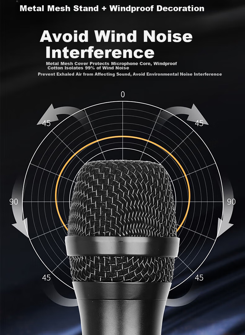 HYUNDAI HD01 Wireless Microphone, U-Band Wireless Handheld Two-Channel, Specially Designed for KTV, Wedding, And Stage Performances 10
