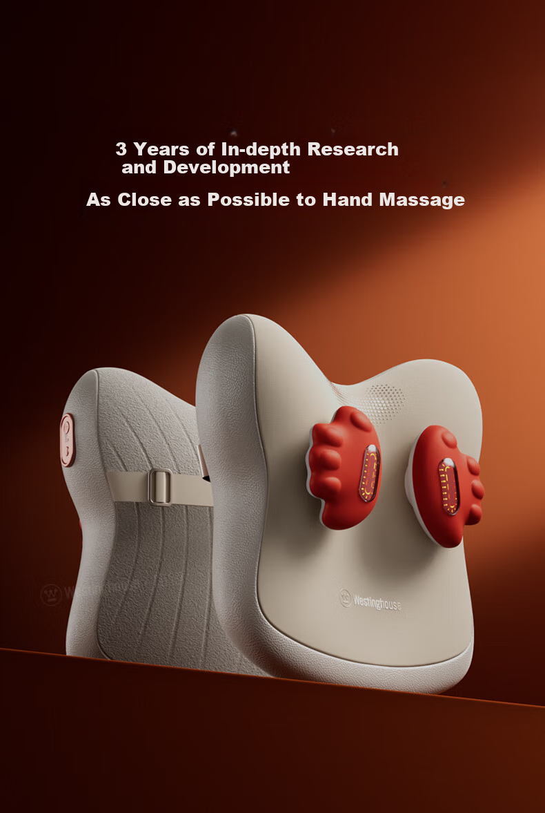 Westinghouse BXmini Waist Massager Massage Cushion Shoulder Neck Waist Back Full Body Massager Red Light Heat Therapy Lumbar Support Birthday Gift for Wife Girlfriend Starry Gray 10