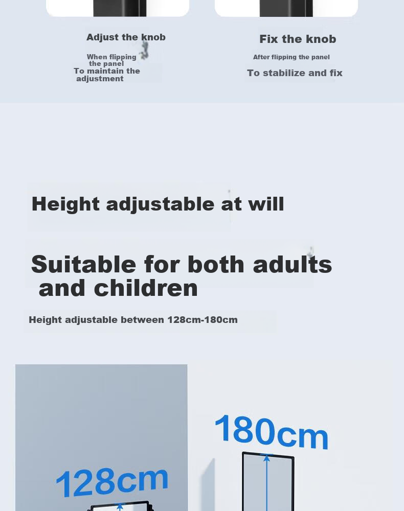 Deli High-End Home Model 60*90cm H-Shaped Stand Whiteboard, Double-Sided Writing Movable Height Adjustable Children's Drawing Board/office Meeting Whiteboard Blackboard/writing Board 50091 5