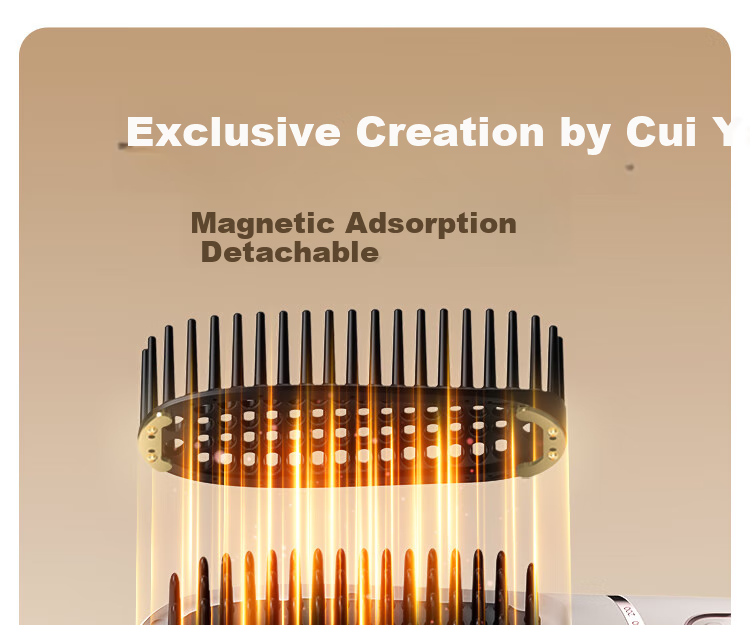 TSUYAGLA Detachable Straight Hair Brush with Negative Ion Styling, 4 Rows of Dense Teeth, 6 Billion Plasma Quick Styling, Hair-Friendly, Anti-Frizz, Birthday Gift for Girlfriend, T607 White 3