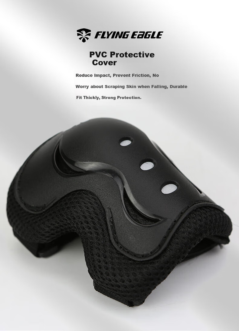 Feiying Children's Roller Skating Protective Gear, Skateboard Bicycle Inline Skates Roller Skates Protective Knee Pads Helmet Hat Roller Skating Bag Set 6