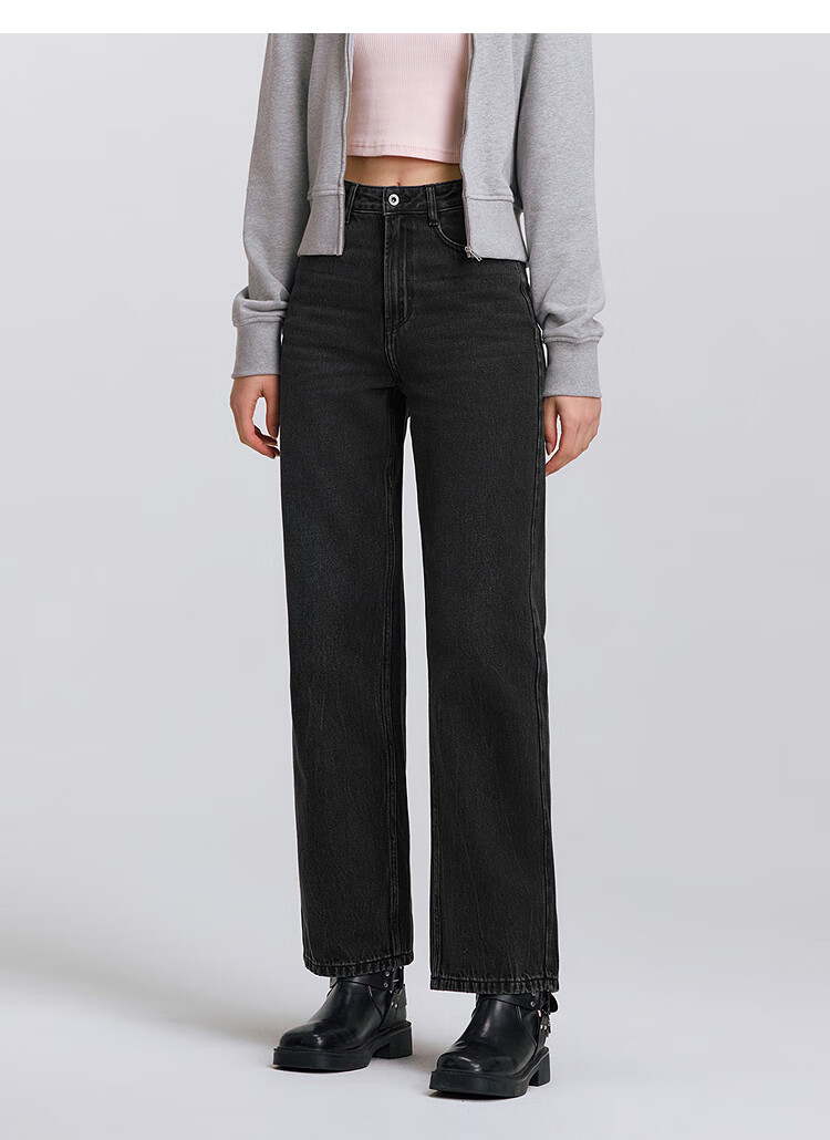 Semir Senrou | Women's Jeans, Spring Season, Contains Lyocell, Distressed Long Pants, Comfortable Basic Wide-Leg Pants, 103125124001A 18