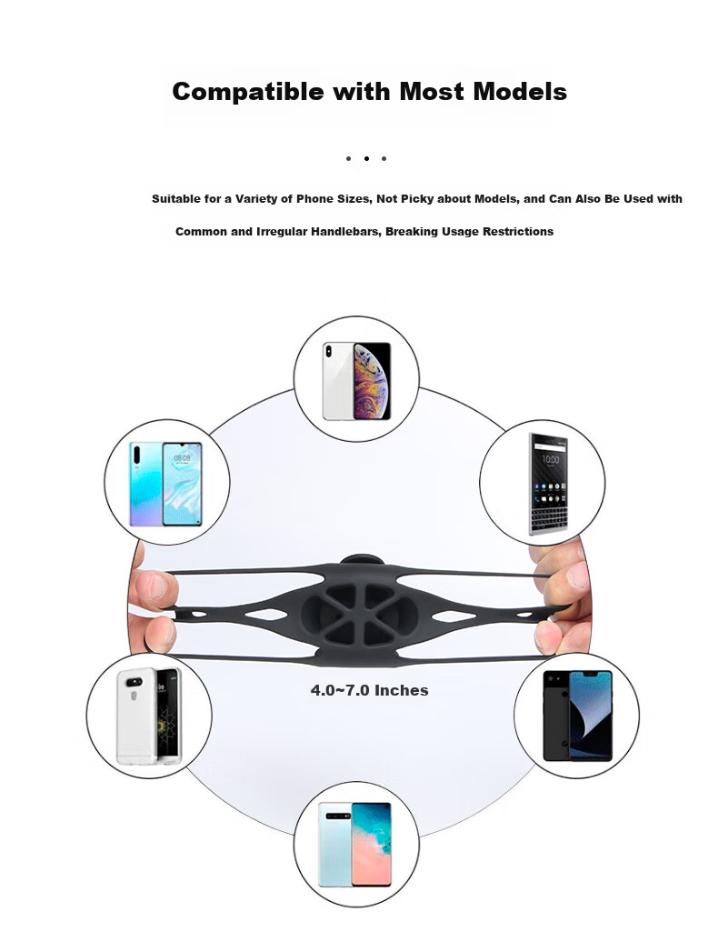 GUB Cycling Phone Mount, Silicone Handlebar Clamp, Stable And Shockproof Strap Holder for Road Bikes, Mountain Bikes, Motorcycles And Electric Bikes 7