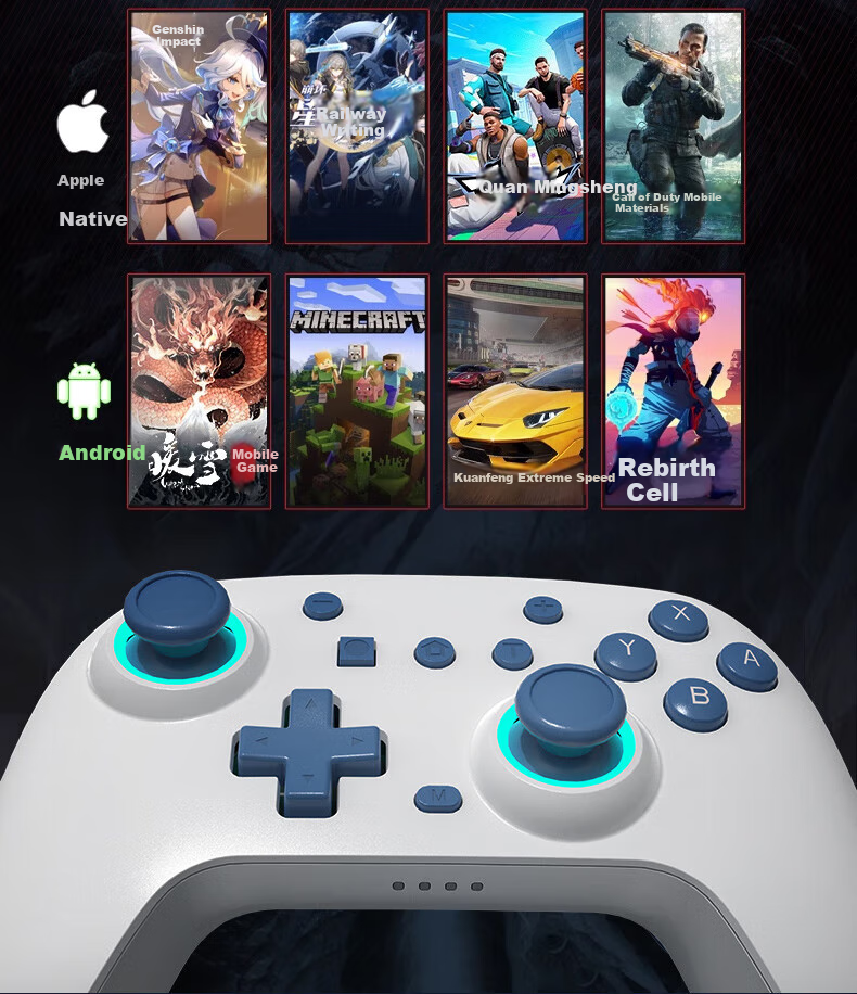 Yuyou Wireless Game Controller Switch2 for PC TV Mobile Bluetooth Android Apple Steam Xbox PC NS Dual Joy-Con Monster Hunter: World 13