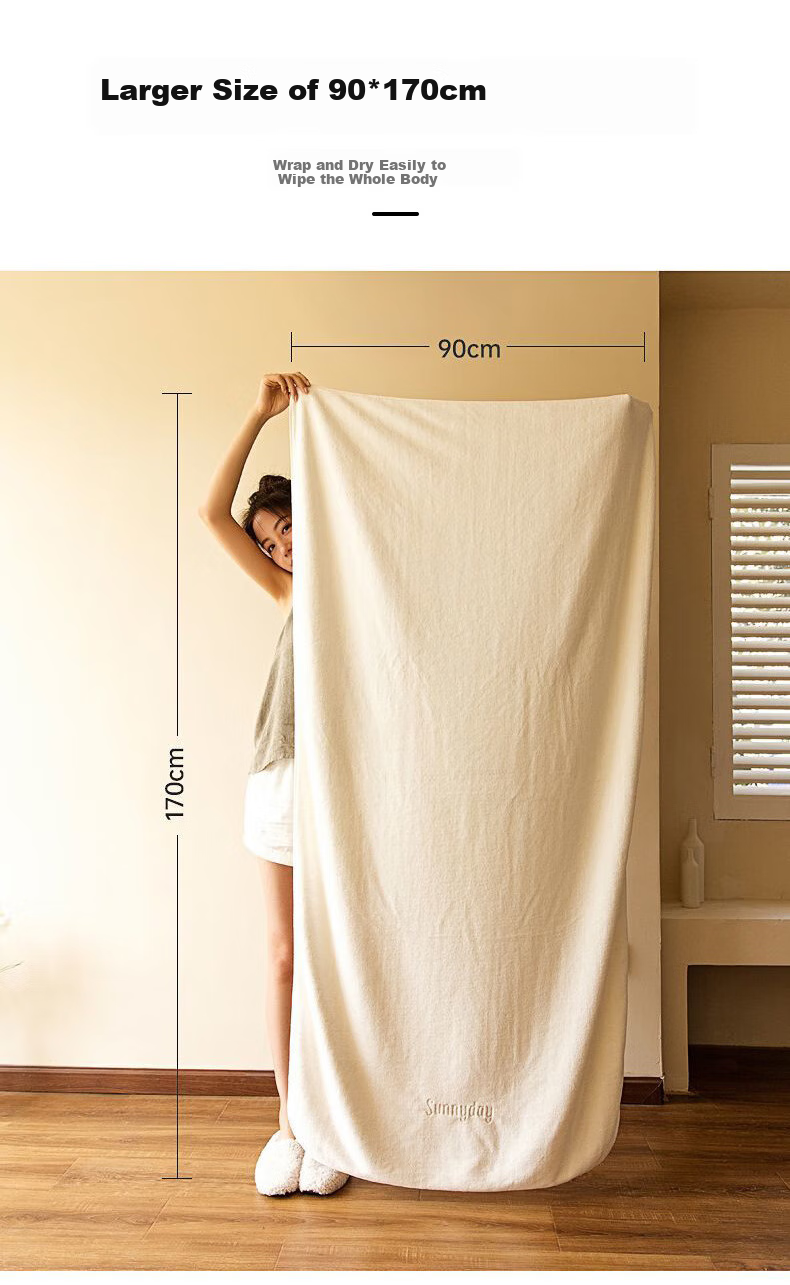 Fanyejia Smiling Rabbit Cotton Gauze Bath Towel, Absorbent, Soft, Low Shedding, Large Towel for Women, Home Use, Adult Wrap Towel, for Bathing And Exercise 5