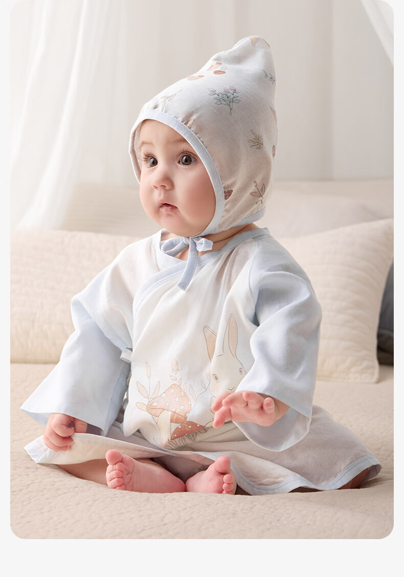 Shiyuejiejing Baby Summer Thin Gauze Romper, Unisex Infant Onesie Bodysuit 32