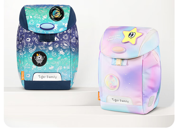 TigerFamily Backpack for Primary School Students Grades 1-3, Large Capacity Spine-Protecting And Load-Reducing Backpack for Boys And Girls 2