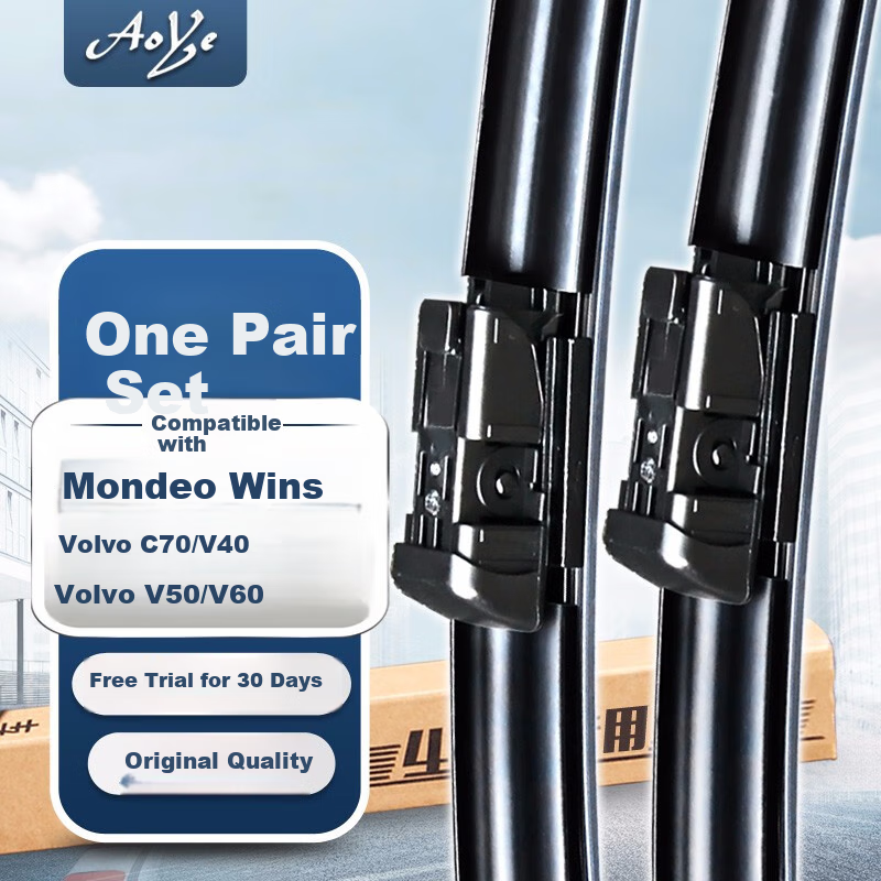 Aoye Windshield Wipers for Ford Mondeo Zhisheng 2007-2012, Frameless Design, Original Size Front Wipers, 1 Pair, 26+19 Inches