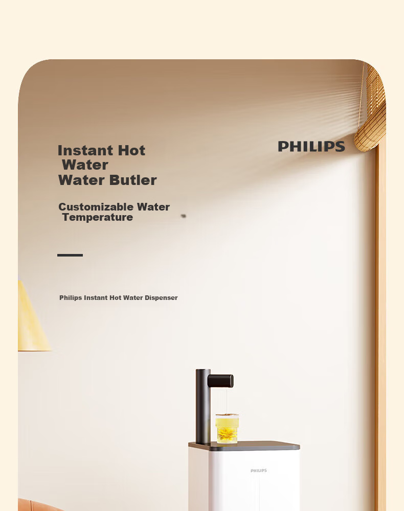 PHILIPS Tea Bar Machine, Home Standing Water Dispenser, High-End for Living Room And Office Use, Smart Instant Hot Water Dispenser with Automatic Water Filling And Rapid Heating, ADD8140 1