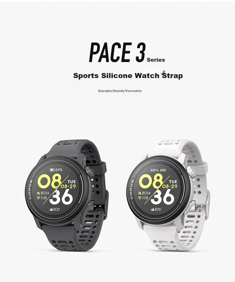 CHENSONG Compatible with Gaochi Pace 4/3 Watch Strap, Coros APEX2PRO Mesh Silicone Watch Band 4th Generation, Smartwatch Accessory 1